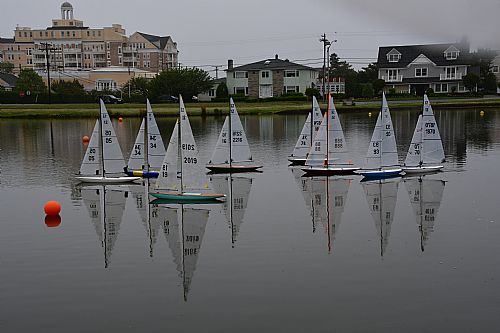 EC-12 Fleet sailing in the Roar At The Shore regatta